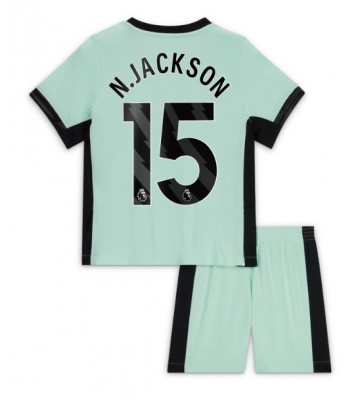 Chelsea Nicolas Jackson #15 Replika Babytøj Tredje sæt Børn 2023-24 Kortærmet (+ Korte bukser)